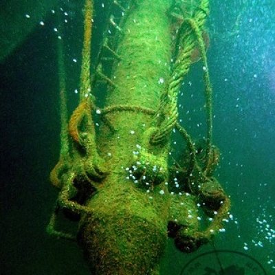 Montenegro. Dive on the wreck PR-38 Tunj