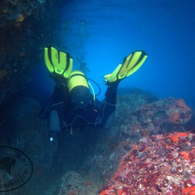 Underwater caves. Montenegro. Diving