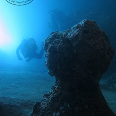 Cave diving. Montenegro. The Blue cave
