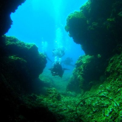 Montenegro. Cave diving. The Adriatic Sea