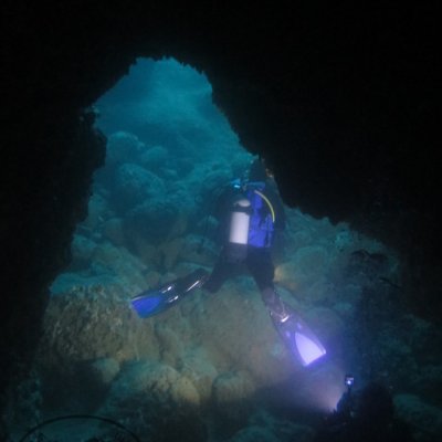 Cave diving. Montenegro