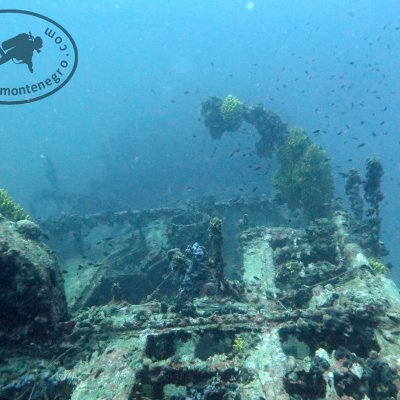 Wreck diving in Montenegro. Wreck Tihany