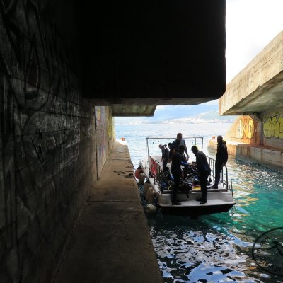 Montenegro. Tunnel for submarines